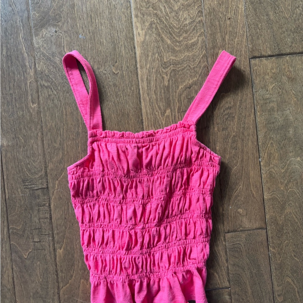 Pink Smocked Tank Top